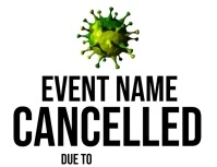 Event Cancellation Flyer Volante (Carta US) template