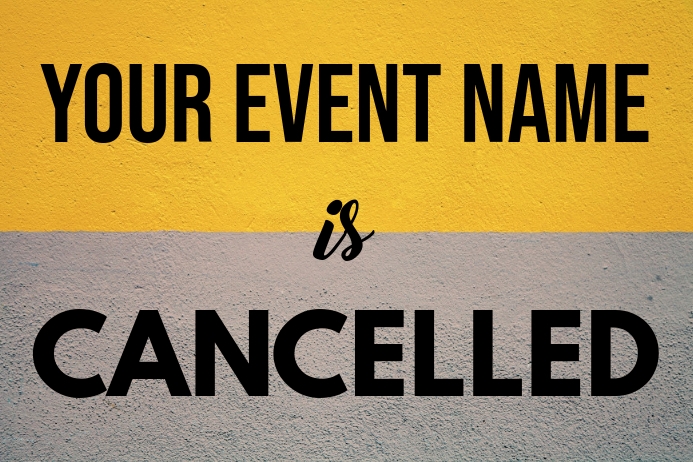 Event Cancellation Poster Template Plakkaat