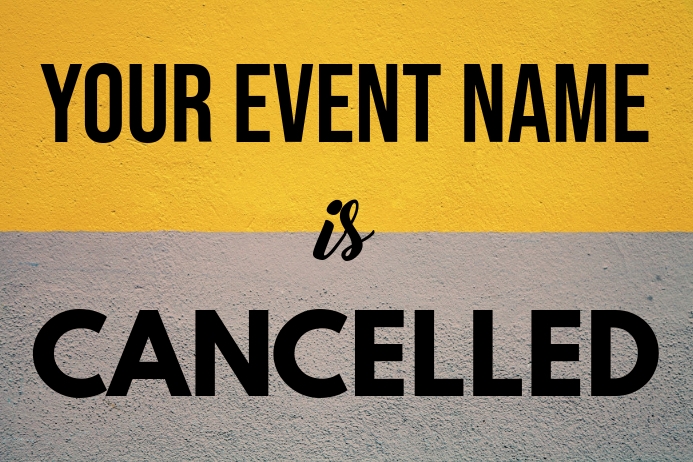 Event Cancellation Poster Template