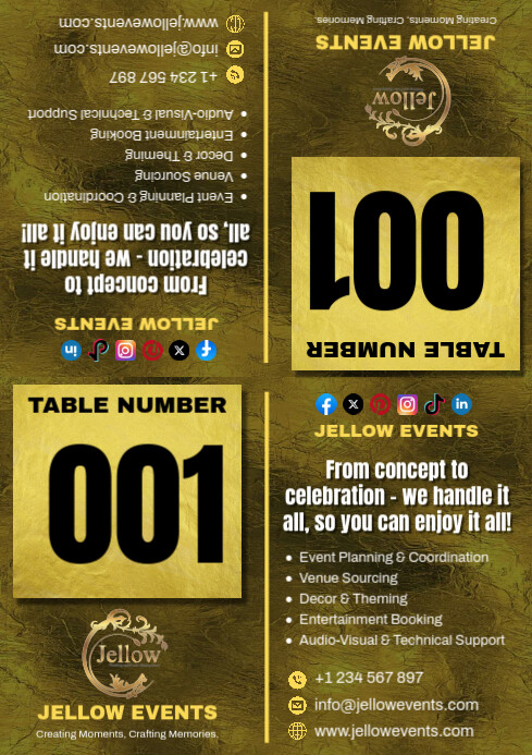 Copy of Event Company Table Tent Tag | PosterMyWall