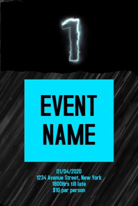 Event countdown 1 days to go Poster template