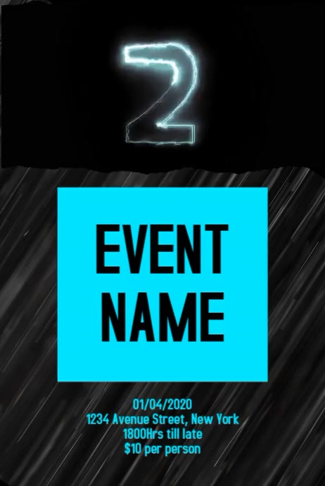 Event countdown 3 days to go Poster template