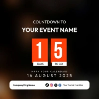 Event countdown poster template