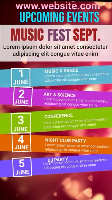 event dates Instagram Story template