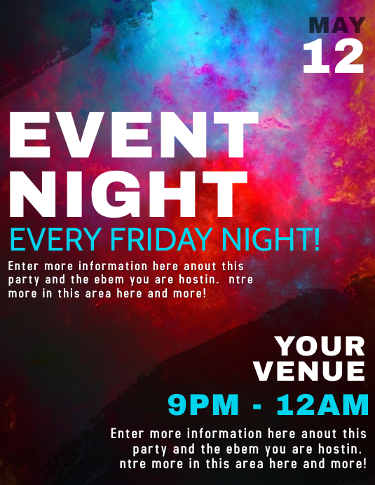 event Pamflet (Letter AS) template
