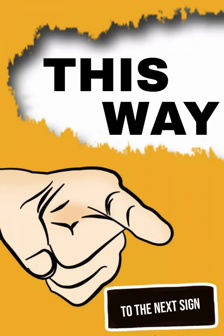 THIS WAY Template | PosterMyWall