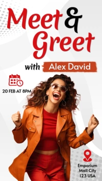 meet and greet, event, meet with celebrity Historia de Instagram template