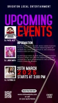 Event Program Digital Format Design Upcoming Art & Performance Event Digital Template | PosterMyWall