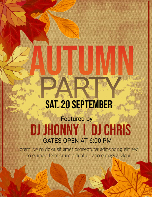 Event flyer, Autumn flyers, Fall flyers Template PosterMyWall