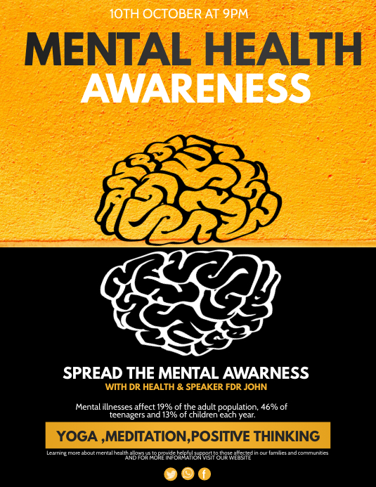 Event flyer,Health flyers,Mental health flye Template PosterMyWall
