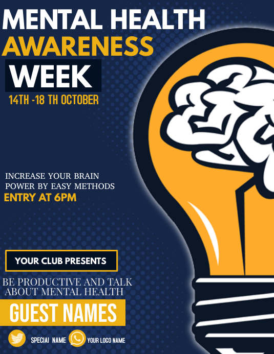 Copy of Event flyer,Mental health flyers PosterMyWall
