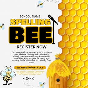 2 020 Spelling Bee Contest Customizable Design Templates Postermywall