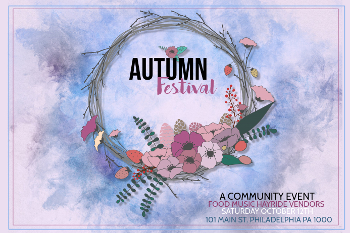 Event flyer, party flyer, Autumn party flyer Plakat template