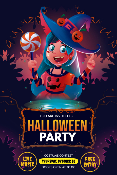 Event flyer, Party flyer, Halloween flyer Plakat template