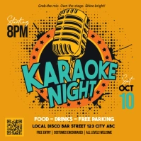 Karaoke, music party,event,karaoke night Pos Instagram template
