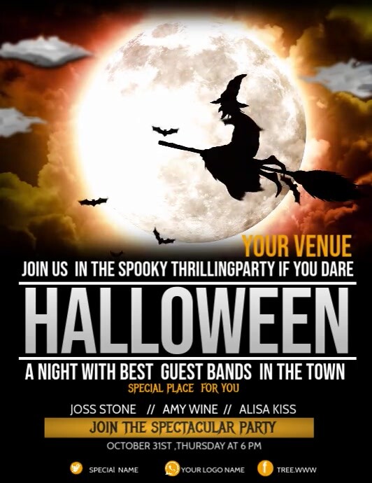 Halloween flyer template