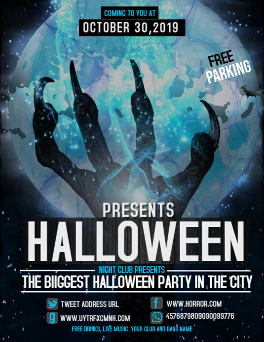 Halloween flyer Ulotka (US Letter) template