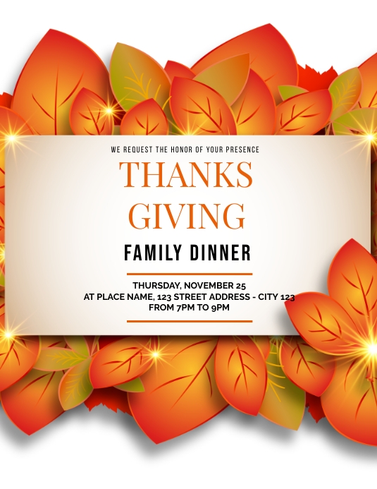 event flyer Volantino (US Letter) template