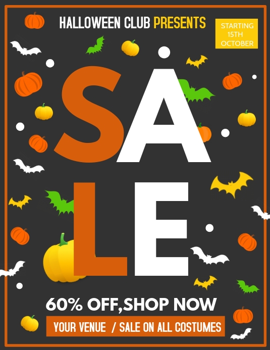 event flyer template halloween flyer postermywall halloween letter template