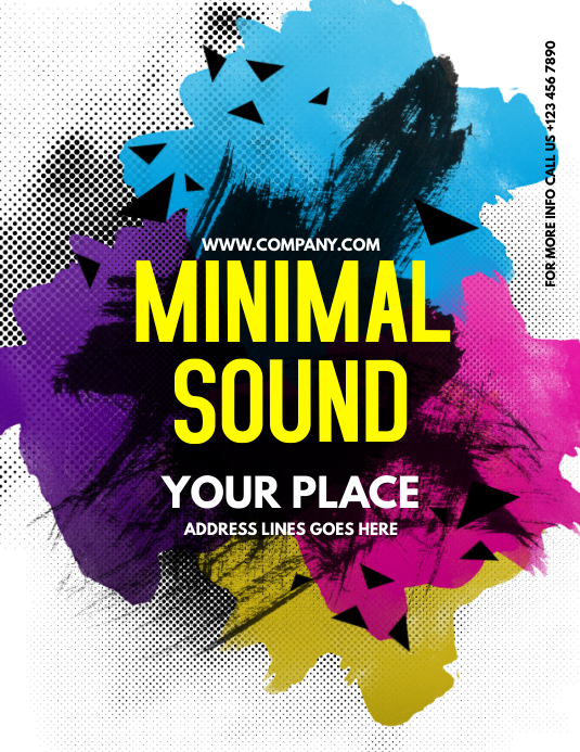 Sound Flyers MInimal Sound Flyer Template | PosterMyWall