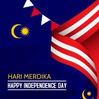 Event flyers, Hari Merdika ,Malaysia day Square (1:1) template