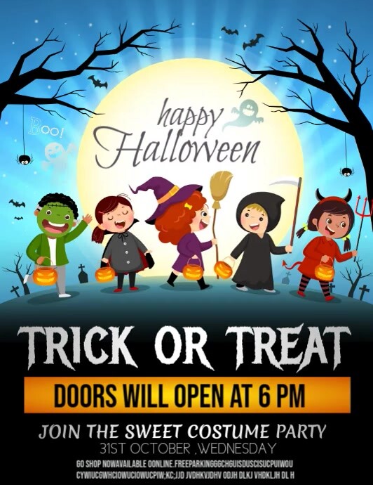 Event flyers,Halloween flyers,Kids Halloween template