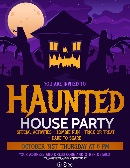 Halloween flyers Ulotka (US Letter) template