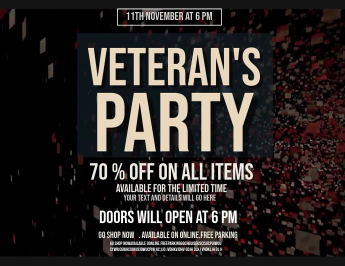 Event flyers,Veteran's day flyers Ulotka (US Letter) template