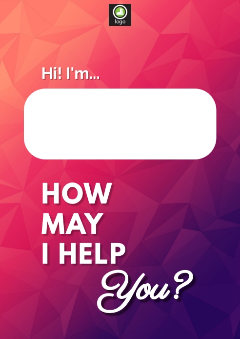 Event ID Badge A6 template