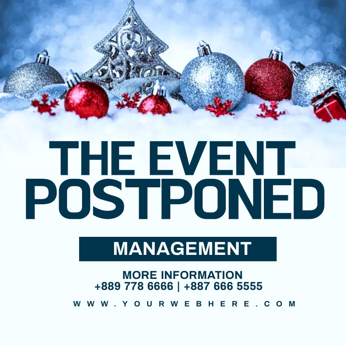 Postpone Event Example event is postponed Template | PosterMyWall