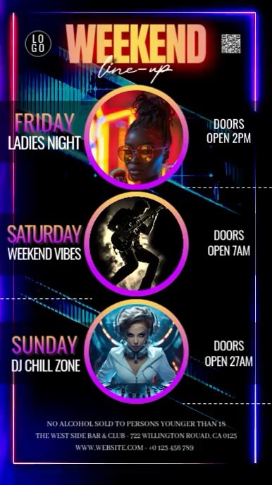 event line up schedule template | PosterMyWall