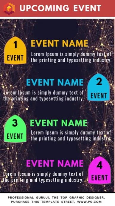 event list Instagram Story template