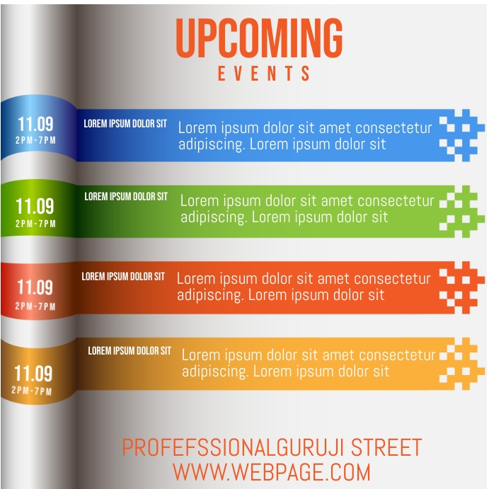 event list Template | PosterMyWall