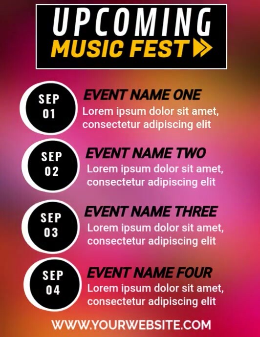 event list Flyer (US Letter) template