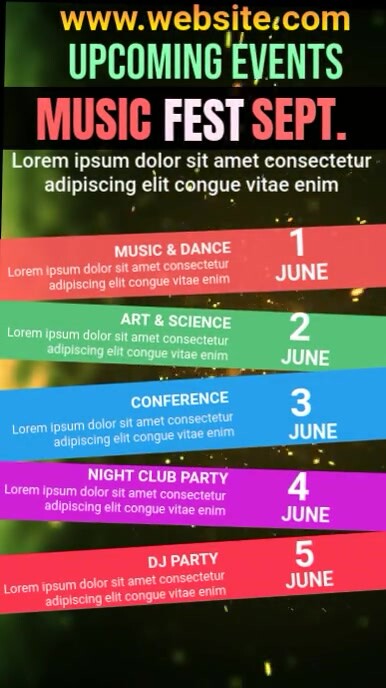 event list Template | PosterMyWall