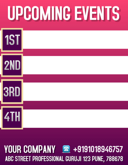 event list Template | PosterMyWall