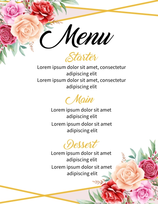 Copy of Event menu design template | PosterMyWall