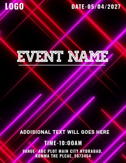 Event name (4) Рекламная листовка (US Letter) template