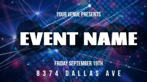 Purple Event Promotion Facebook Cover Video Template