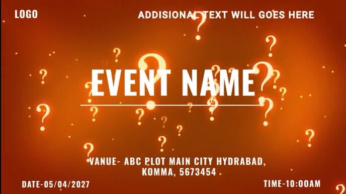 Event name Template | PosterMyWall
