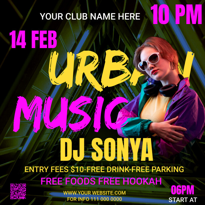 Event night/event advert/pob night/night part Instagram Post template
