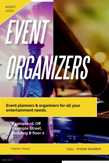 Event organizers Cartaz template