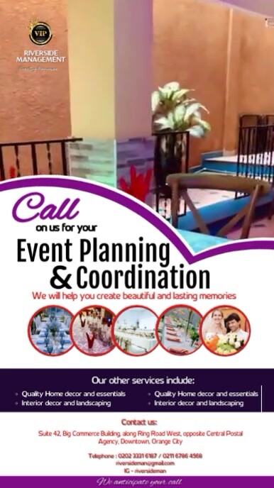Planner Ad Examples Event Planner ad Template | PosterMyWall