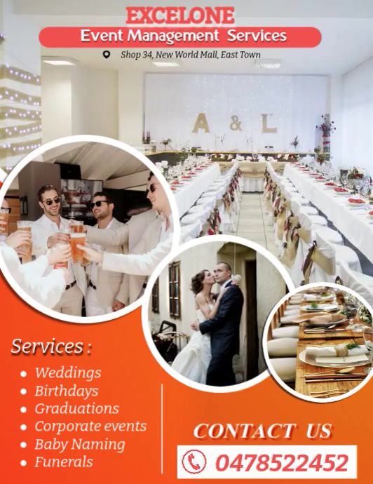 Event Planner ad Pamflet (VSA Brief) template
