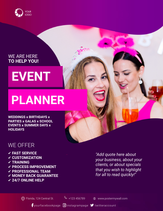 Event Planner Flyer Template ใบปลิว (US Letter)