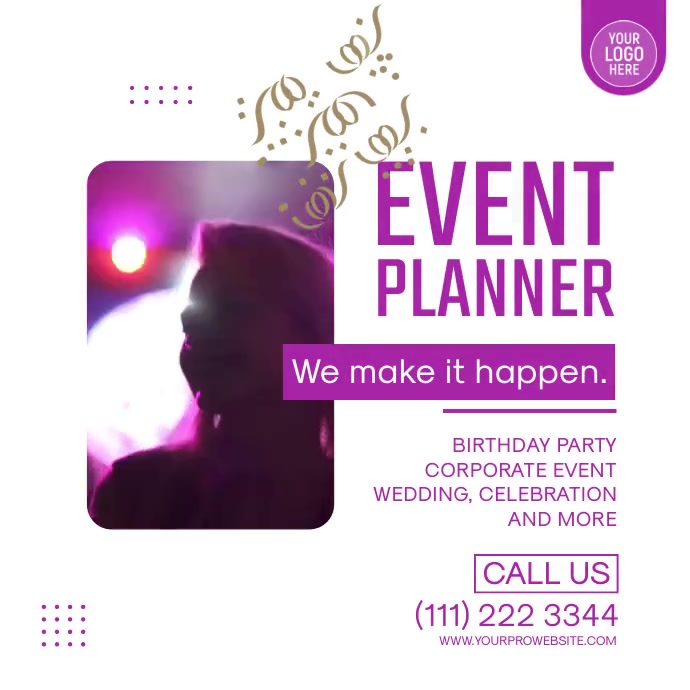 Event Program Ad Examples Event Planner Video Ad Template | PosterMyWall