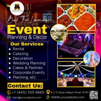 Event Planning Instagram Post Editable Flyer Design Template