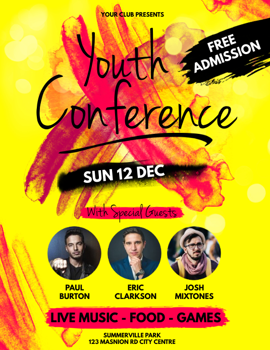 Youth Conference Flyer Template PosterMyWall