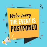 Event postponed,event Publicação no Instagram template
