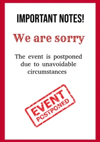 Event Postponed  A2 template
